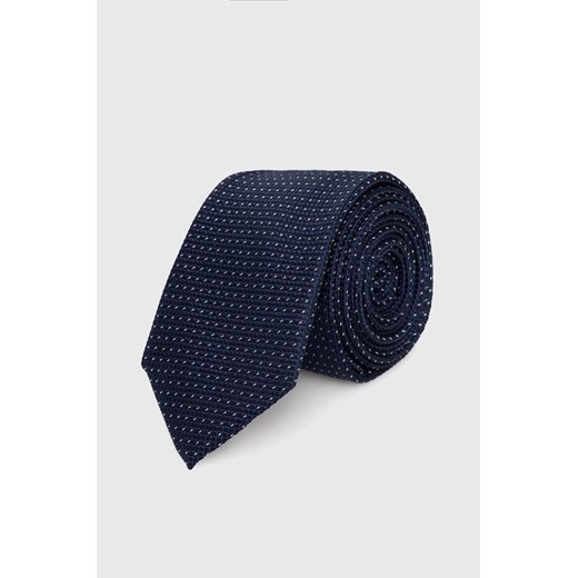 Calvin Klein krawat jedwabny kolor granatowy K10K113144 ze sklepu ANSWEAR.com w kategorii Krawaty - zdjęcie 173021181