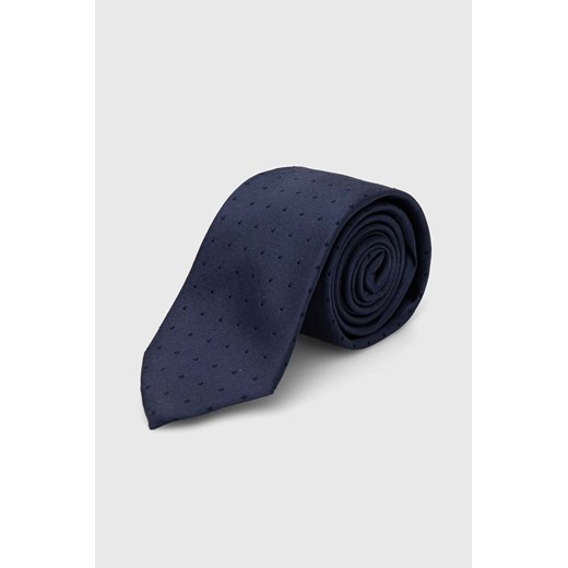 Calvin Klein krawat jedwabny kolor granatowy K10K113148 ze sklepu ANSWEAR.com w kategorii Krawaty - zdjęcie 173021183