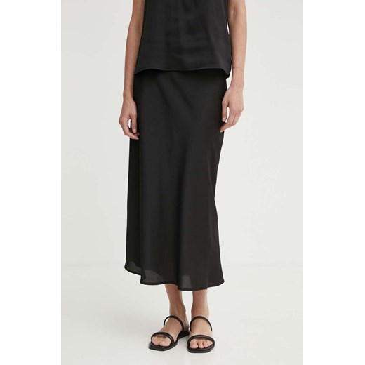 Bruuns Bazaar spódnica AcaciaBBJoane skirt kolor czarny maxi prosta BBW3909 ze sklepu ANSWEAR.com w kategorii Spódnice - zdjęcie 173021344