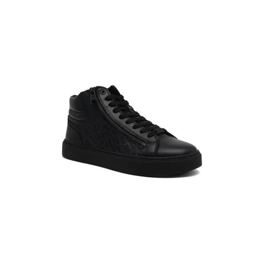 Calvin Klein Trampki HIGH TOP LACE UP W/Z, 0GK | z dodatkiem skóry Calvin Klein 45 Gomez Fashion Store okazja