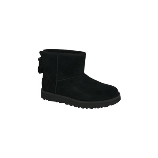 UGG Skórzane śniegowce W CLASSIC MINI LOGO ZIP | z dodatkiem wełny ze sklepu Gomez Fashion Store w kategorii Śniegowce damskie - zdjęcie 173025722