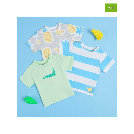 COOL CLUB Koszulki (3 szt.) w kolorze zielono-szaro-niebieskim ze sklepu Limango Polska w kategorii Koszulki niemowlęce - zdjęcie 173029813
