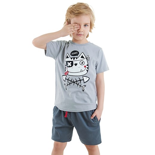 Denokids 2-częściowy zestaw &quot;Pirate Cat&quot; w kolorze szarym ze sklepu Limango Polska w kategorii Komplety chłopięce - zdjęcie 173029942