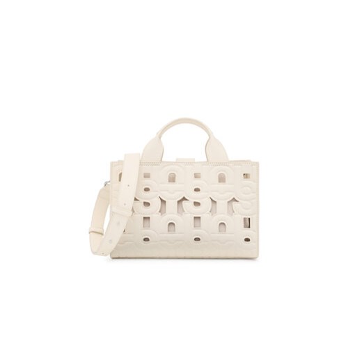 Shopper bag Tous duża beżowa na ramię matowa