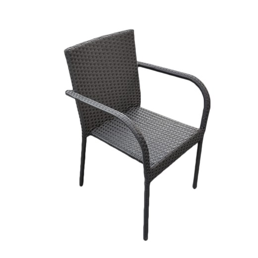 Krzesło tarasowe Sottile czarny technorattan ze sklepu Bello Giardino w kategorii Krzesła ogrodowe - zdjęcie 173031401