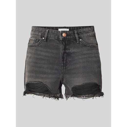 Szorty jeansowe z przetarciami model ‘PACY’ ze sklepu Peek&Cloppenburg  w kategorii Szorty - zdjęcie 173032053
