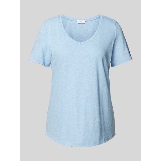 T-shirt z dekoltem w serek ze sklepu Peek&Cloppenburg  w kategorii Bluzki damskie - zdjęcie 173032071