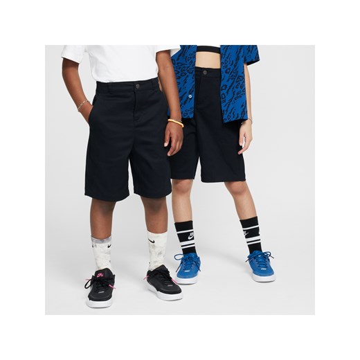 Krótkie chinosy do skateboardingu dla dużych dzieci Nike SB - Czerń ze sklepu Nike poland w kategorii Spodenki chłopięce - zdjęcie 173032464