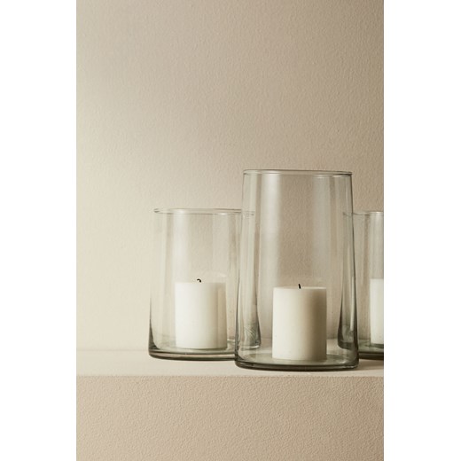 H & M - Duży świecznik ze szkła - Biały ze sklepu H&M w kategorii Świeczniki - zdjęcie 173032652