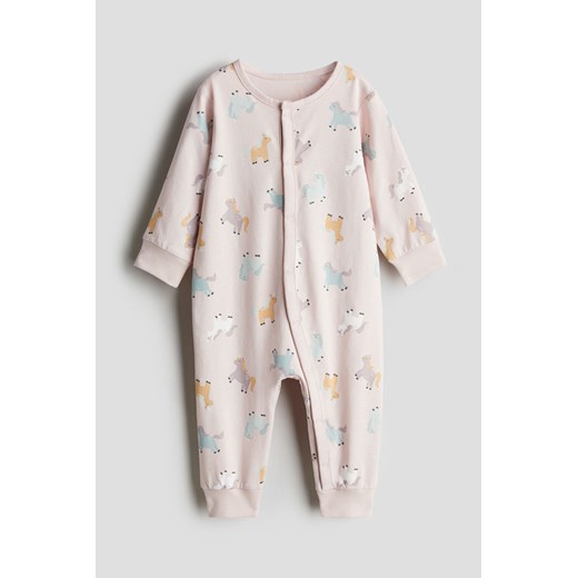 H & M - Wzorzysta piżama jednoczęściowa - Różowy ze sklepu H&M w kategorii Odzież dla niemowląt - zdjęcie 173032693