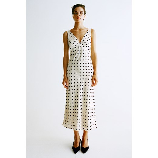 H & M sukienka biała maxi casual 