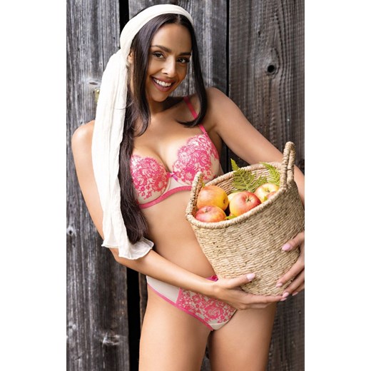 Stringi damskie beżowo-różowy Frances S-3804/4, Kolor beżowo-różowy, Rozmiar 36, Mat ze sklepu Intymna w kategorii Majtki damskie - zdjęcie 173033360