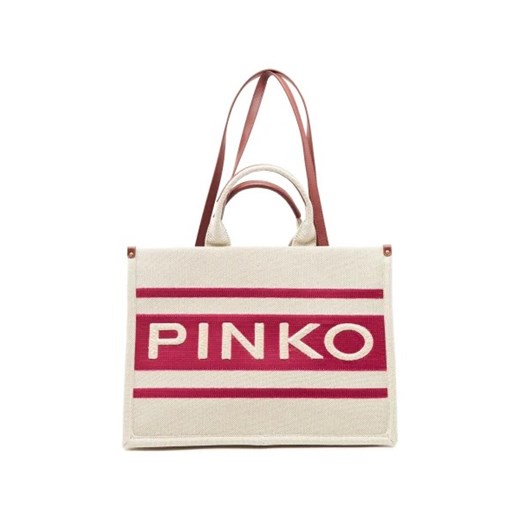 Pinko Torebka na ramię SHOPPER CANVAS RICICLATO + STA ze sklepu Gomez Fashion Store w kategorii Torby Shopper bag - zdjęcie 173035891