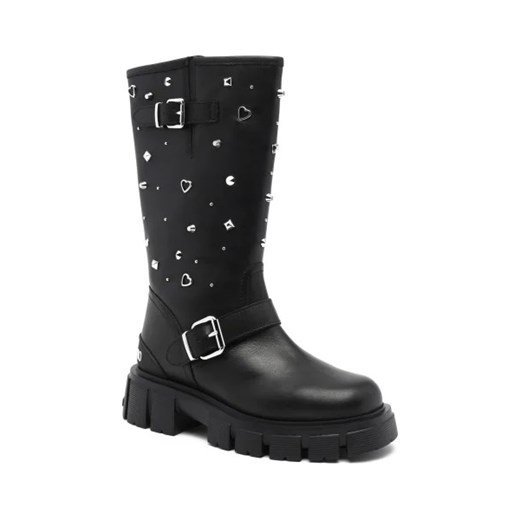 Love Moschino Skórzane botki ze sklepu Gomez Fashion Store w kategorii Botki - zdjęcie 173036951