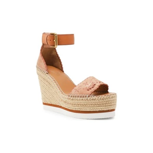 See By Chloé Skórzane koturny GLYN EMBROIDERY ze sklepu Gomez Fashion Store w kategorii Sandały damskie - zdjęcie 173038093