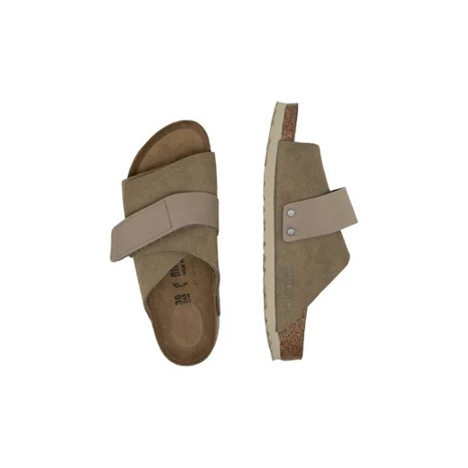 Birkenstock Skórzane klapki Kyoto VL Taupe 36 Gomez Fashion Store