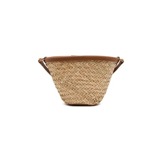 Pinko Torba plażowa LOVE SUMMER BUCKET RAFIA | z dodatkiem skóry Pinko OS okazja Gomez Fashion Store
