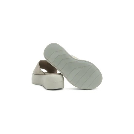 Calvin Klein Skórzane klapki FLATFORM SLIDE LTH Calvin Klein 41 okazja Gomez Fashion Store