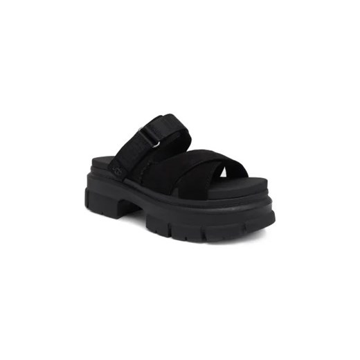 UGG Klapki W ASHTON SLIDE | z dodatkiem skóry ze sklepu Gomez Fashion Store w kategorii Klapki damskie - zdjęcie 173047610