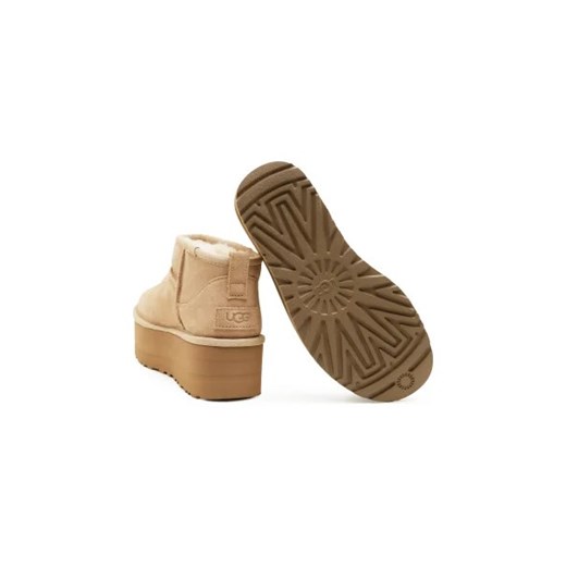 UGG Skórzane śniegowce W CLASSIC ULTRA MINI | z dodatkiem wełny 36 okazyjna cena Gomez Fashion Store