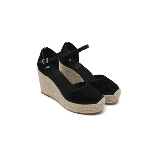 BOSS BLACK Skórzane koturny Madeira_Wedge 42 wyprzedaż Gomez Fashion Store