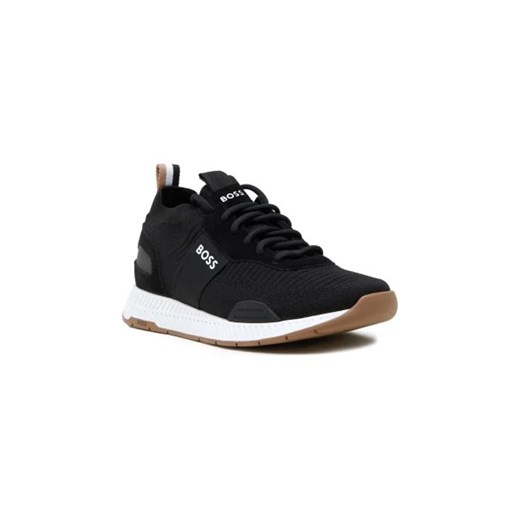 BOSS BLACK Sneakersy Titanium_Runn_knst_N | z dodatkiem skóry ze sklepu Gomez Fashion Store w kategorii Buty sportowe męskie - zdjęcie 173051801