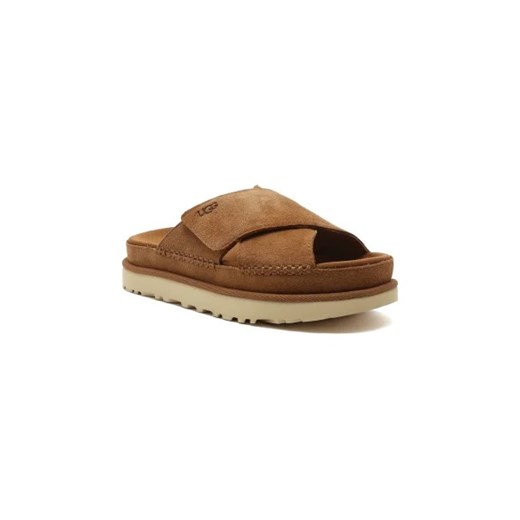 UGG Skórzane klapki W GOLDENSTAR CROSS ze sklepu Gomez Fashion Store w kategorii Klapki damskie - zdjęcie 173051954