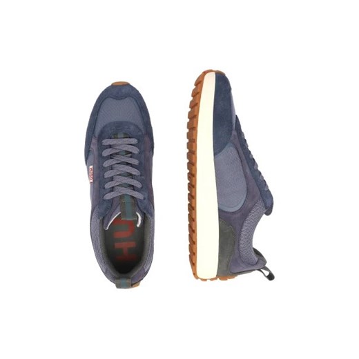 Buty sportowe męskie Hugo Boss sznurowane granatowe skórzane jesienne