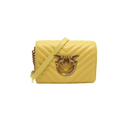 Pinko Skórzana torebka na ramię LOVE CLICK MINI SHEEP NAPPA CH Pinko One Size promocyjna cena Gomez Fashion Store