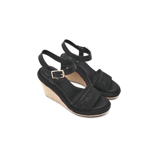 Calvin Klein Skórzane koturny WEDGE 70HH - HE Calvin Klein 37 promocja Gomez Fashion Store