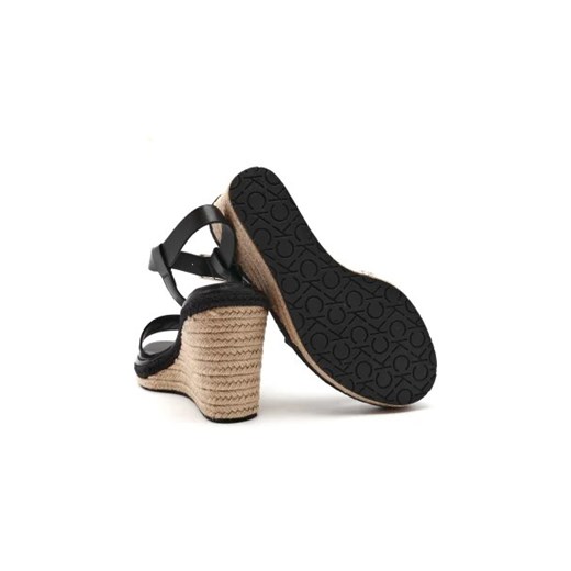 Calvin Klein sandały damskie z tworzywa sztucznego na lato eleganckie z klamrą 