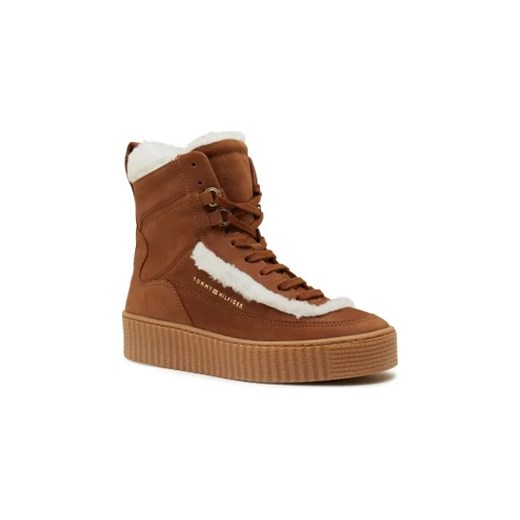 Tommy Hilfiger Skórzane sneakersy ESSENTIAL LACE UP WARMBOOTIE Tommy Hilfiger 41 okazyjna cena Gomez Fashion Store