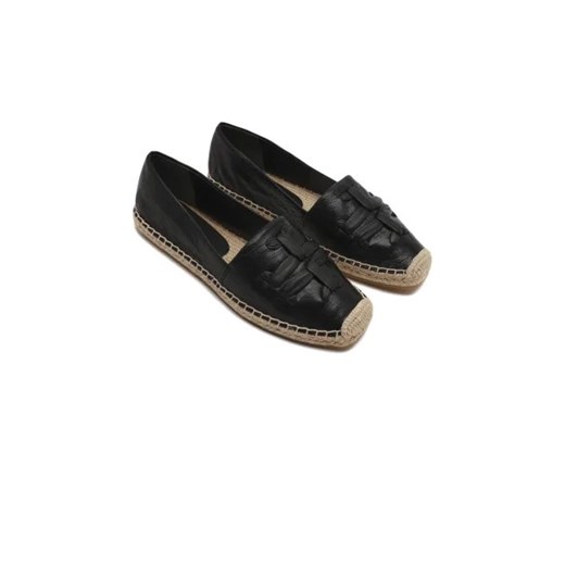 TORY BURCH Skórzane espadryle WOVEN DOUBLE T ALINE Tory Burch 40 okazja Gomez Fashion Store