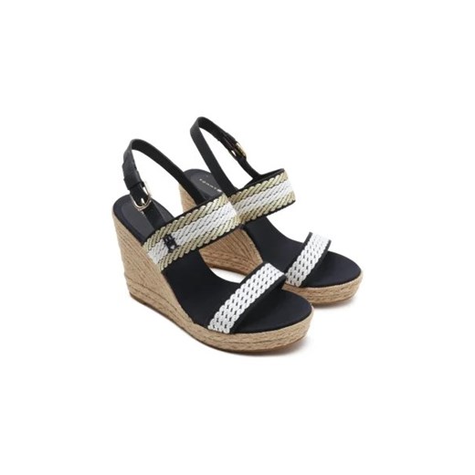 Tommy Hilfiger Koturny GOLDEN WEBBING WEDGE Tommy Hilfiger 40 Gomez Fashion Store wyprzedaż
