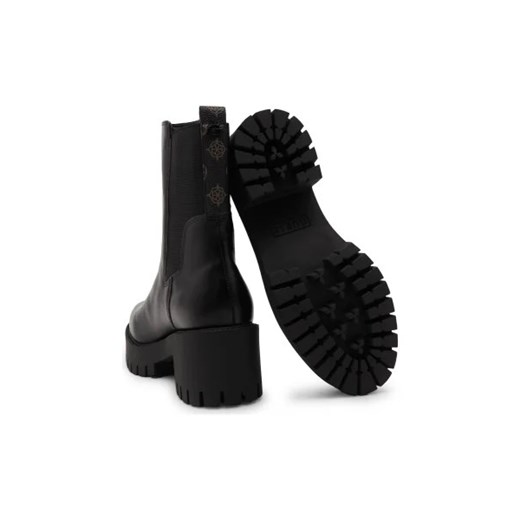 Botki Guess na zimę bez zapięcia tkaninowe 