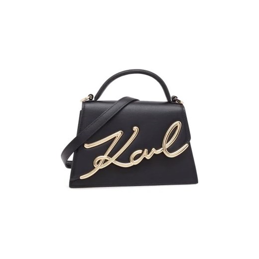 Karl Lagerfeld Skórzana torebka na ramię k/signature 2.0 sm Karl Lagerfeld One Size wyprzedaż Gomez Fashion Store