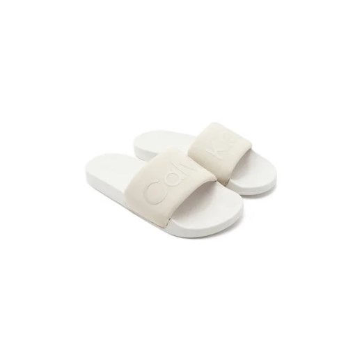 Calvin Klein Klapki POOL SLIDE TXT Calvin Klein 41 okazyjna cena Gomez Fashion Store
