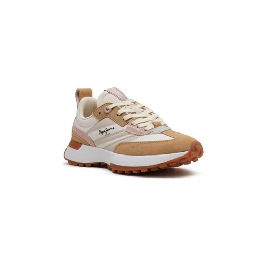 Pepe Jeans London Sneakersy LUCKY PRINT | z dodatkiem skóry ze sklepu Gomez Fashion Store w kategorii Buty sportowe damskie - zdjęcie 173070601