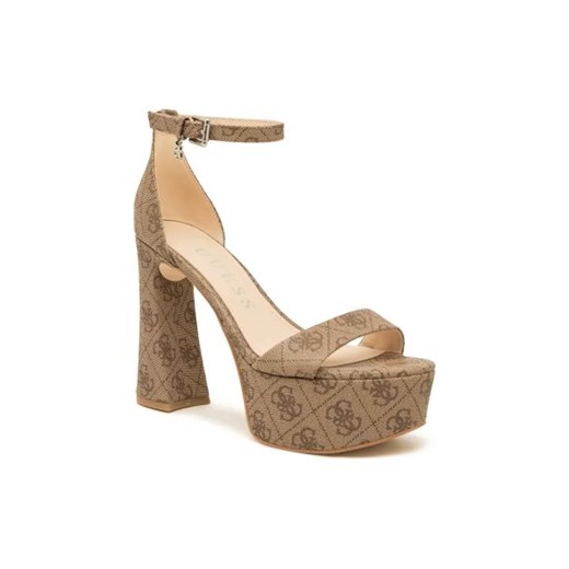 Guess Sandały na słupku | z dodatkiem skóry ze sklepu Gomez Fashion Store w kategorii Sandały damskie - zdjęcie 173081843