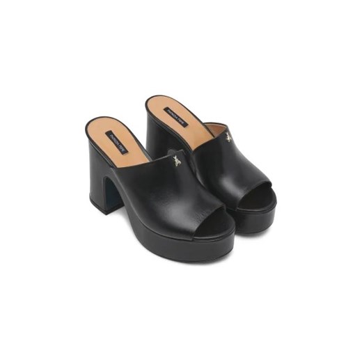 Patrizia Pepe Skórzane klapki na słupku Patrizia Pepe 37 promocyjna cena Gomez Fashion Store