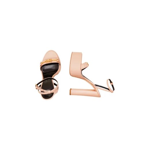 Elisabetta Franchi Skórzane sandały na słupku Elisabetta Franchi 40 okazja Gomez Fashion Store