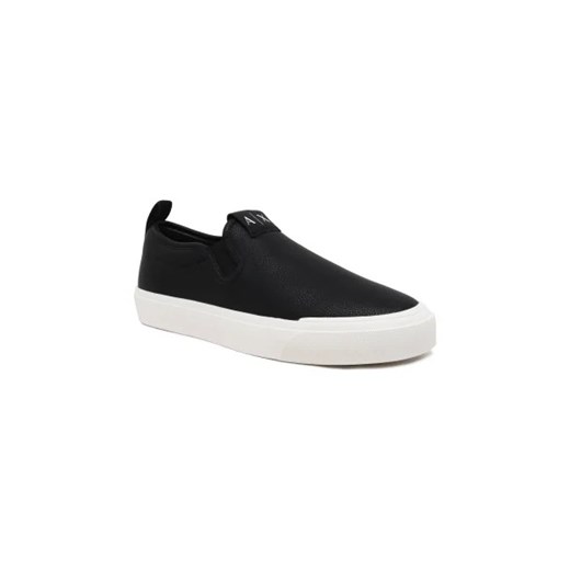 Armani Exchange Skórzane slip on ENGLISH ze sklepu Gomez Fashion Store w kategorii Trampki męskie - zdjęcie 173087484