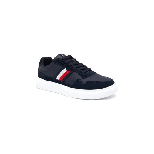 Tommy Hilfiger Skórzane sneakersy LIGHTWEIGHT LEATHER MIX CUP ze sklepu Gomez Fashion Store w kategorii Buty sportowe męskie - zdjęcie 173087750