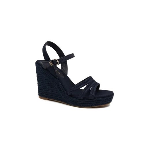 Tommy Hilfiger Koturny ESSENTIAL BASIC WEDGE SANDAL | z dodatkiem skóry ze sklepu Gomez Fashion Store w kategorii Espadryle damskie - zdjęcie 173090040