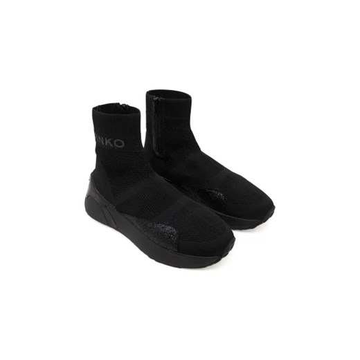 Pinko Sneakersy STOCKTON KNIT | z dodatkiem skóry Pinko 37 promocyjna cena Gomez Fashion Store