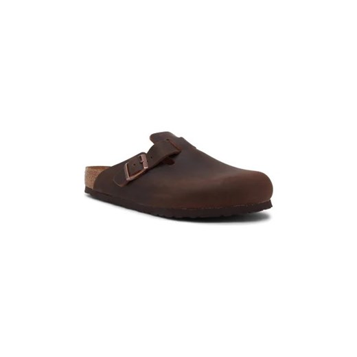 Birkenstock Skórzane klapki Boston LEOI Habana ze sklepu Gomez Fashion Store w kategorii Klapki męskie - zdjęcie 173099920