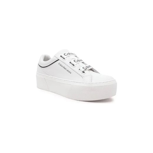 CALVIN KLEIN JEANS Skórzane trampki FLATFORM+ LOW BRANDED LACES 40 wyprzedaż Gomez Fashion Store