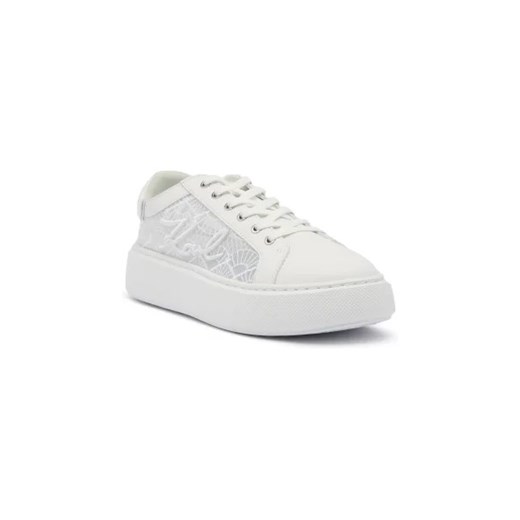 Karl Lagerfeld Koronkowe sneakersy MAXI KUP Shoji Fan | z dodatkiem skóry Karl Lagerfeld 37 Gomez Fashion Store promocyjna cena