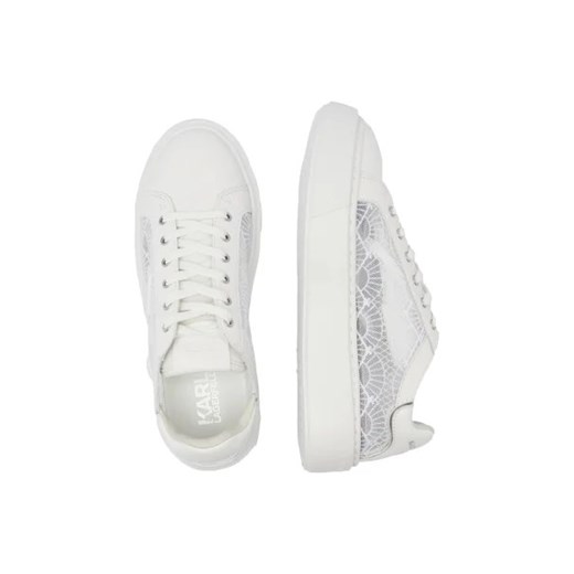 Karl Lagerfeld Koronkowe sneakersy MAXI KUP Shoji Fan | z dodatkiem skóry Karl Lagerfeld 39 okazyjna cena Gomez Fashion Store