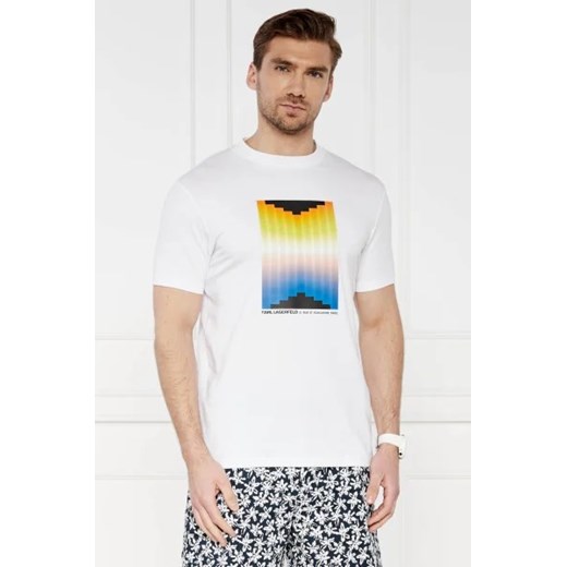 Karl Lagerfeld T-shirt CREWNECK | Regular Fit | stretch ze sklepu Gomez Fashion Store w kategorii T-shirty męskie - zdjęcie 173115244